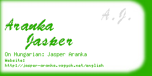 aranka jasper business card